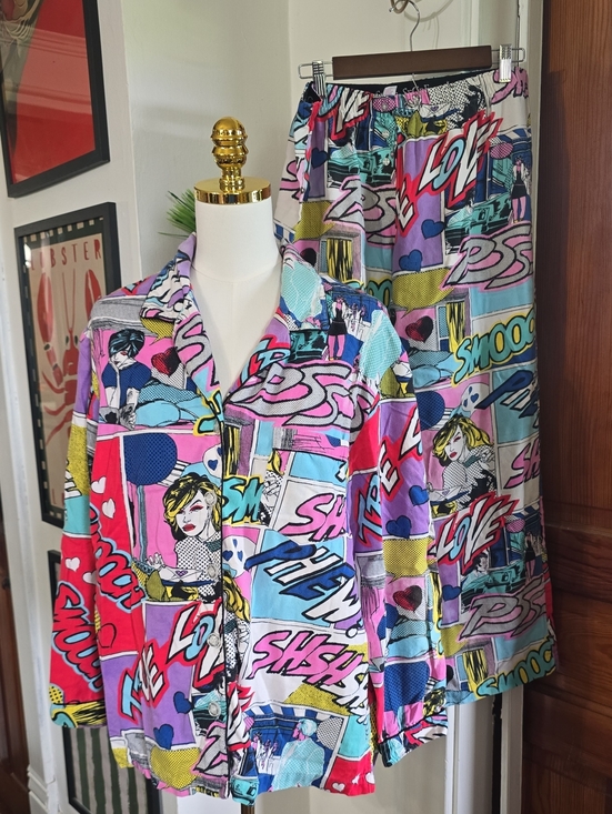 Victoria's Secret Other - Victoria's Secret Comic Book Pajama Set - Multicolor Pop Art Large Rare